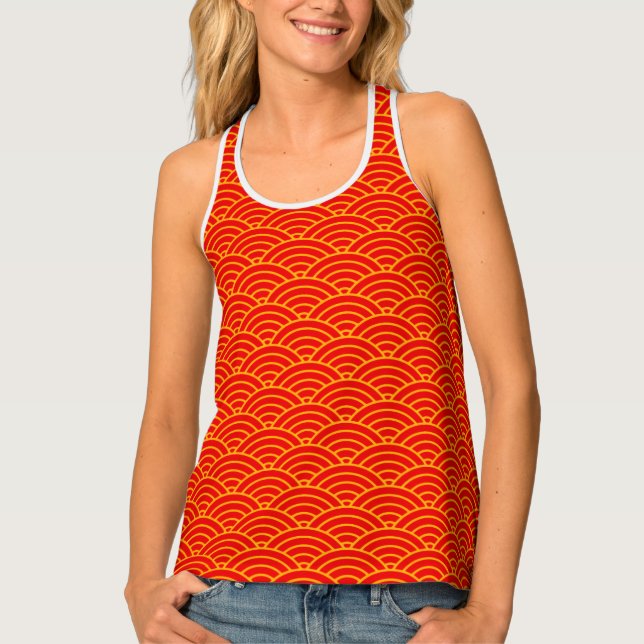 Asian Pattern Women's Tank Top (Front)