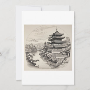 Asian print invitation