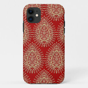Asian Red and Gold Teardrop iPhone Case