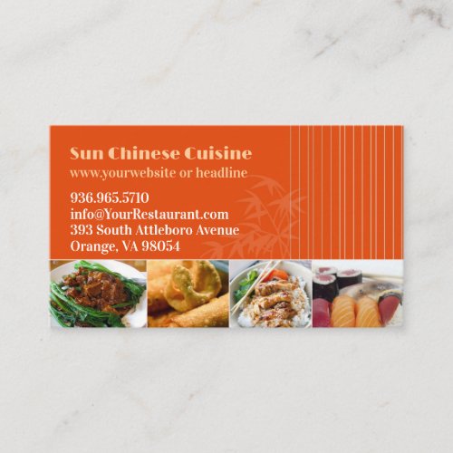 Asian Restaurant Business Card