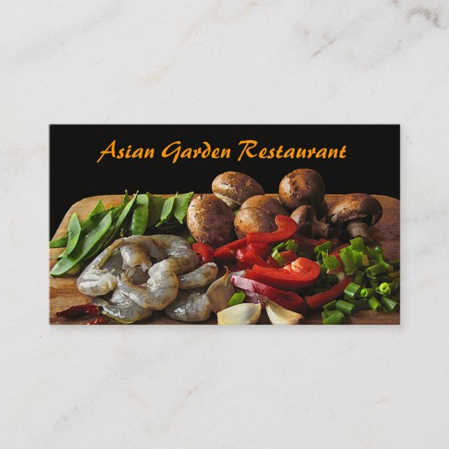 Asian Restaurant Business Card (Front)