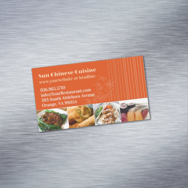 Asian Restaurant Business Card Magnet (In Situ)