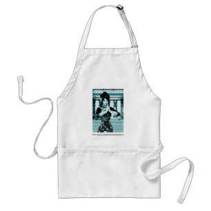 Asian Royal Woman Blue Portrait Art Adult Apron