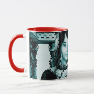 Asian Royal Woman Blue Portrait Art Mug