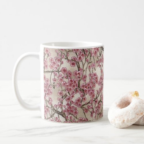 Asian Sakura Cherry Blossom Pink Coffee Mug