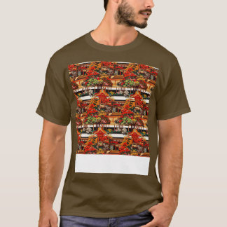 Asian Seamless Pattern Old Japanese Chinese Korean T-Shirt