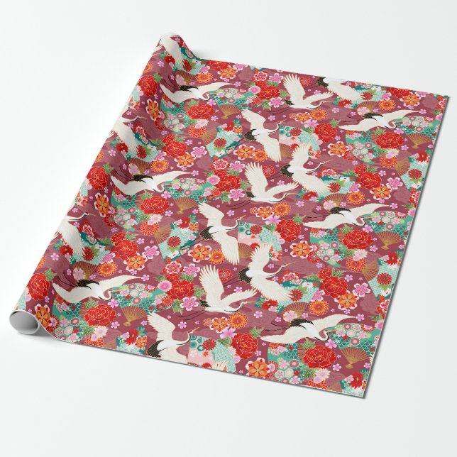 Asian Silk Wrapping Paper (Unrolled)