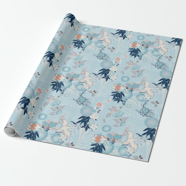 Asian Silk Wrapping Paper (Unrolled)