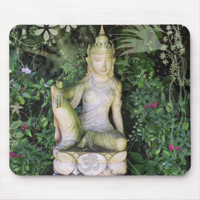 Asian Statue Mouse Pad (Front)