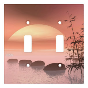Asian steps to the sun - 3D render Light Switch Cover