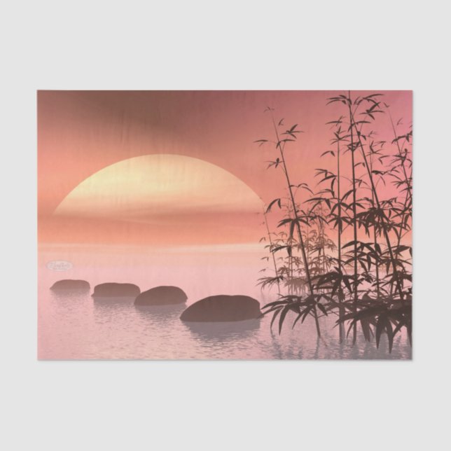 Asian steps to the sun - 3D render Tissue Paper (Front)