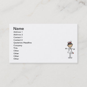 Asian Stick Figure Nurse T-shirts and Gifts Business Card