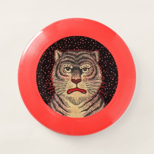 Asian Striped Tiger Fierce Face Red Dots Wham_O Frisbee