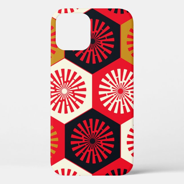Asian Style Floral Hexagonal Pattern Case-Mate iPhone Case (Back)
