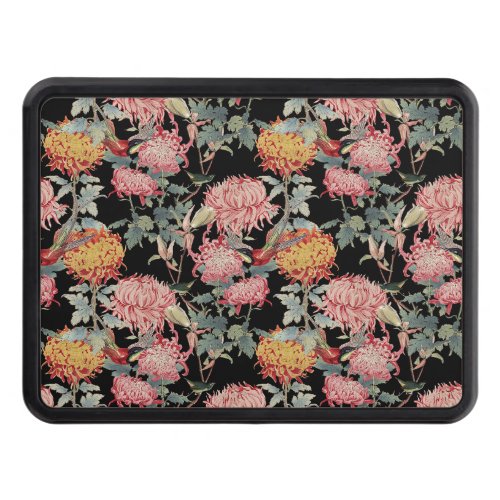Asian style flowers design hitch cover
