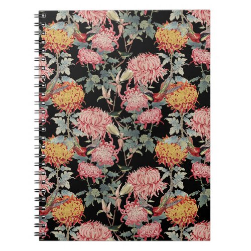 Asian style flowers design notebook
