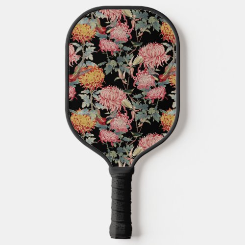 Asian style flowers design pickleball paddle