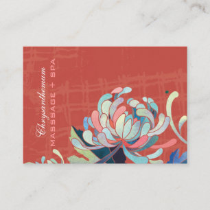 Asian Style Mum Red Business Appointment Card