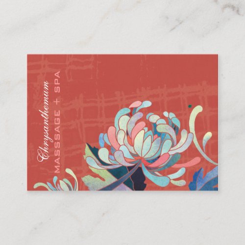 Asian Style Mum Red Business Appointment Cards