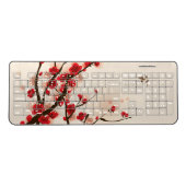 Asian Style Painting, Plum Blossom in Spring Wireless Keyboard (Front)
