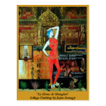 Asian-style postcard w/ Original Collage Art