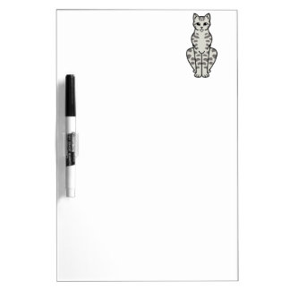 Asian Tabby Cat Cartoon Dry-Erase Board