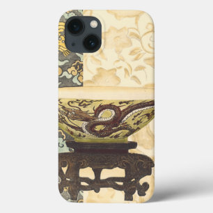 Asian Tapestry with Bowl and Dragon Design iPhone 13 Case