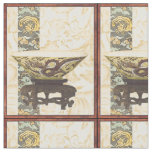 Asian Tapestry with Bowl and Dragon Design Fabric