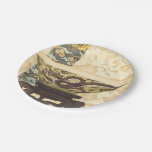 Asian Tapestry with Bowl and Dragon Design Paper Plates