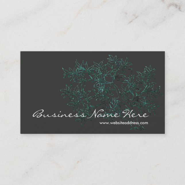 Asian Themed Tree Design Business Cards (Front)