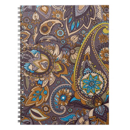 Asian Traditional Paisley Seamless Pattern Notebook