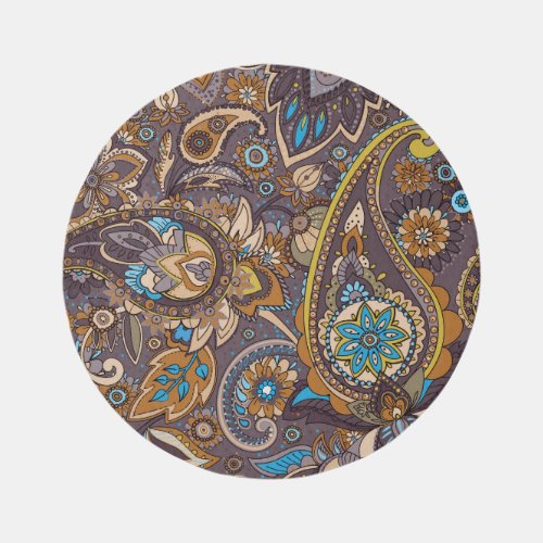 Asian Traditional Paisley Seamless Pattern Rug