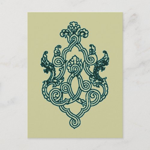 ASIAN TRIBAL TATTOO DESIGN BUDDHIST HINDU POSTCARD