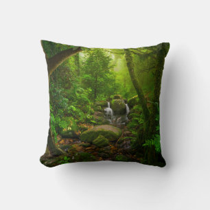 Asian tropical rainforestjungle,forest,environment throw pillow