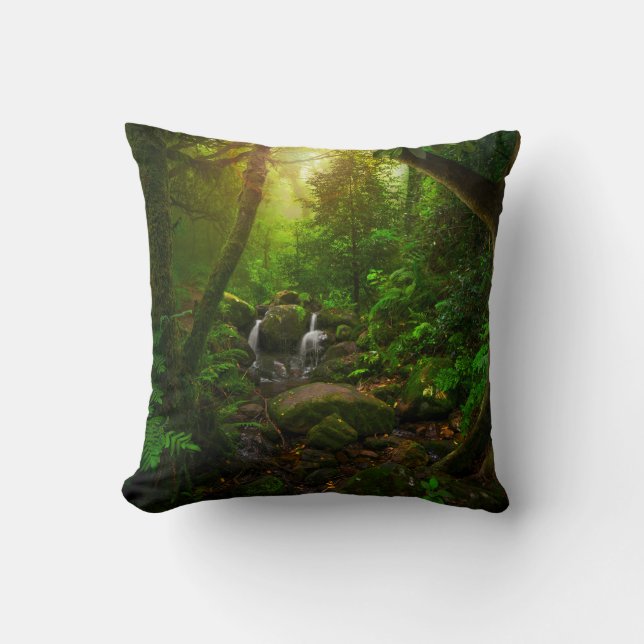 Asian tropical rainforestjungle,ground,amazon,asia throw pillow (Front)