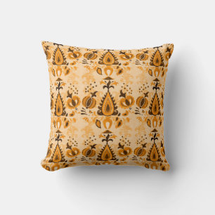 Asian vintage wallpaper seamless ornament flowers throw pillow