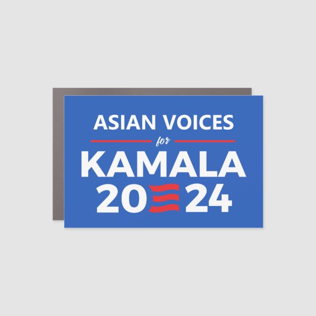 Asian Voices for Kamala Harris 2024 Car Magnet (Front)
