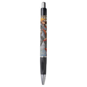 Asian Warrior Maiden Fantasy Samurai Artwork Pen