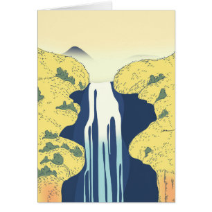 Asian Waterfall Cards