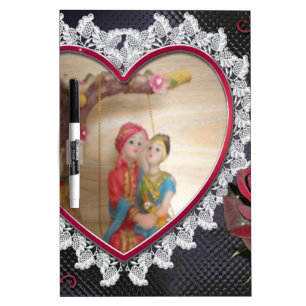 Asian Wedding Couple on Heart Swing Art Print/ Dry-Erase Board