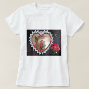 Asian Wedding Couple on Heart Swing Art Print/ T-Shirt