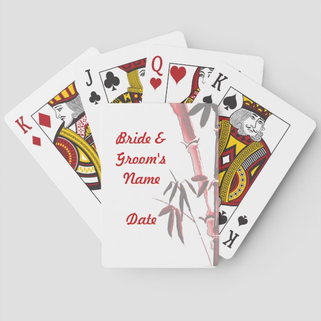 Asian Wedding deck of Playing Cards Favors (Back)