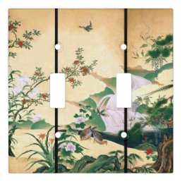 Asian Wisteria Flowers Doves Light Switch Cover
