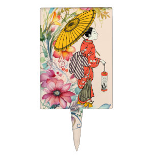 Asian Woman Cake Topper