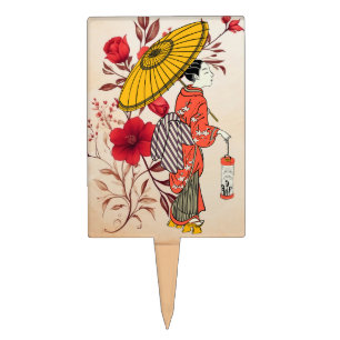 Asian Woman Cake Topper