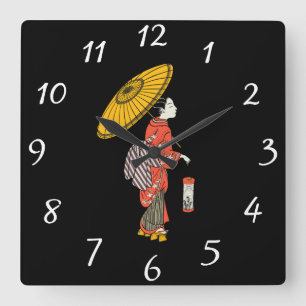 Asian Woman Clock