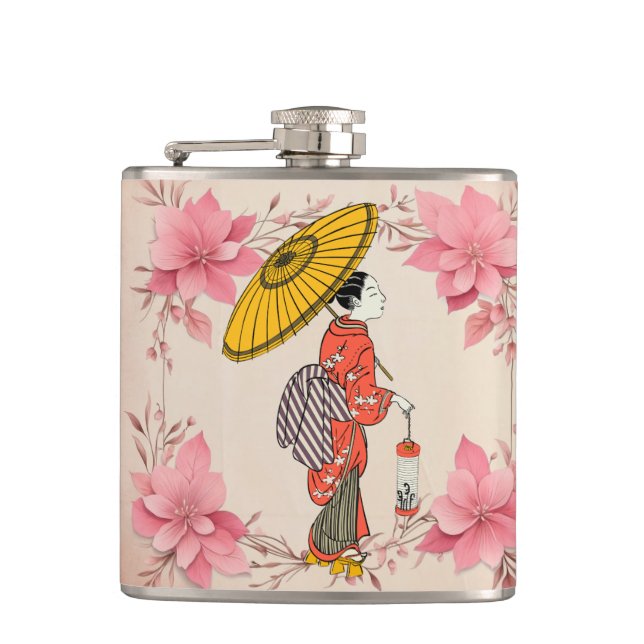 Asian Woman Flask (Front)