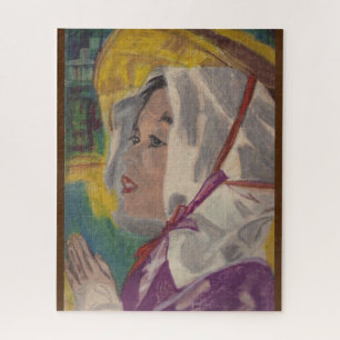 ASIAN WOMAN IN PRAYER JIGSAW PUZZLE