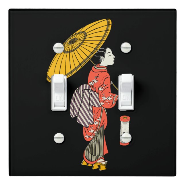 Asian Woman Light Switch Cover (In Situ)