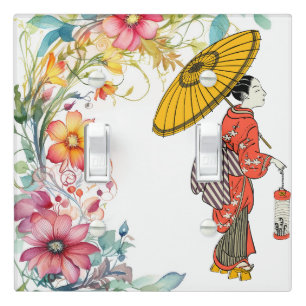 Asian Woman Light Switch Cover